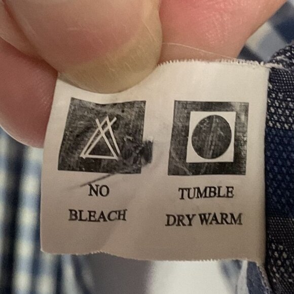 Cheq Kaku Italy Men's Navy blue Plaid Button-down, Medium - Picture 8 of 8